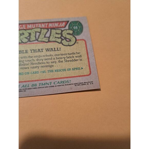 1989 Topps TMNT Trading Card 44 Teenage Mutant Ninja Turtles - Picture 3 of 3